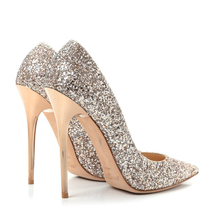Jimmy Choo Coarse Glitter Romy 100 Pumps 40 4 of 9