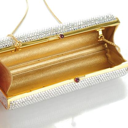 Judith Leiber Swarovski Crystal Minaudiere Clutch Silver 7 of 7