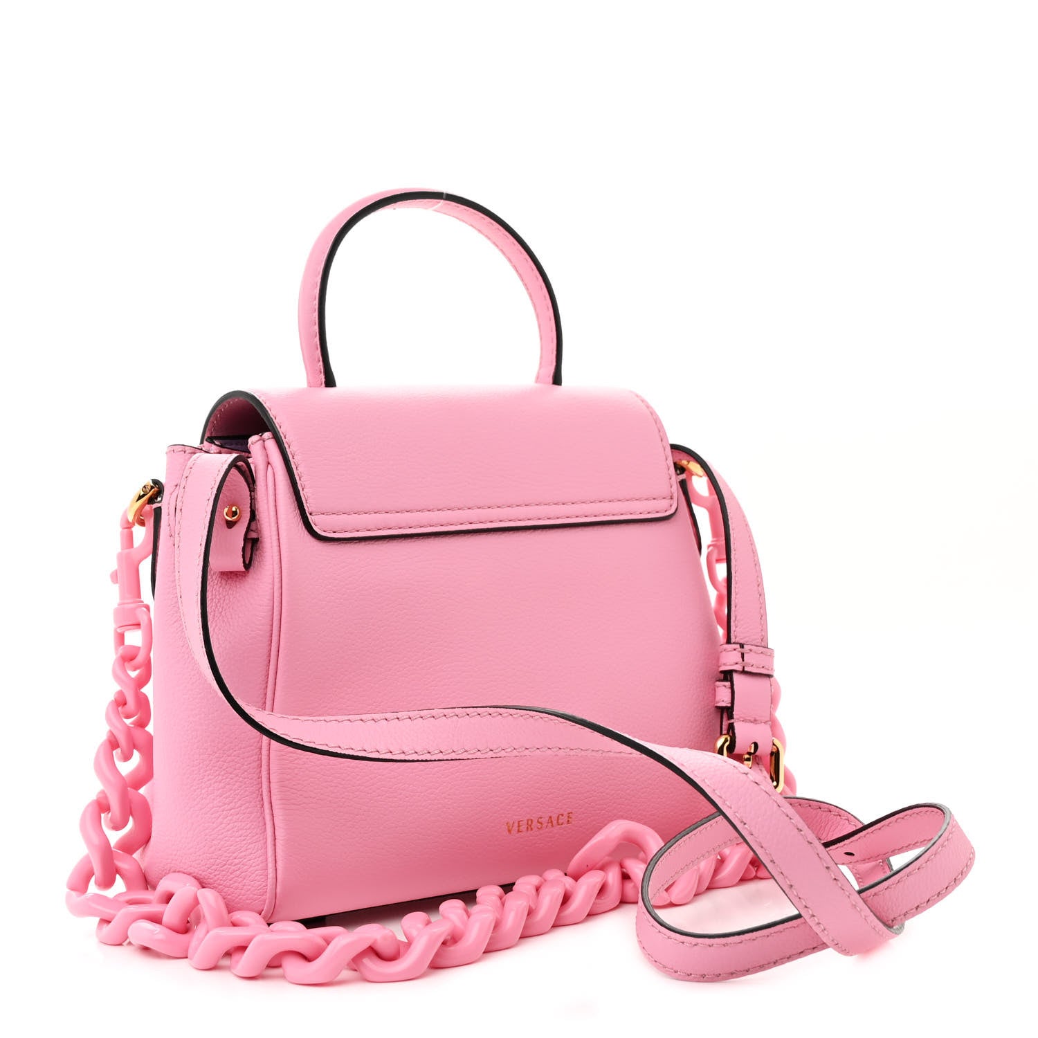 Versace Grained Calfskin Small La Medusa Top Handle Bag Pink 3 of 12