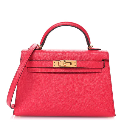 Hermes Epsom Mini Kelly Sellier 20 Rose Extreme 1 of 11