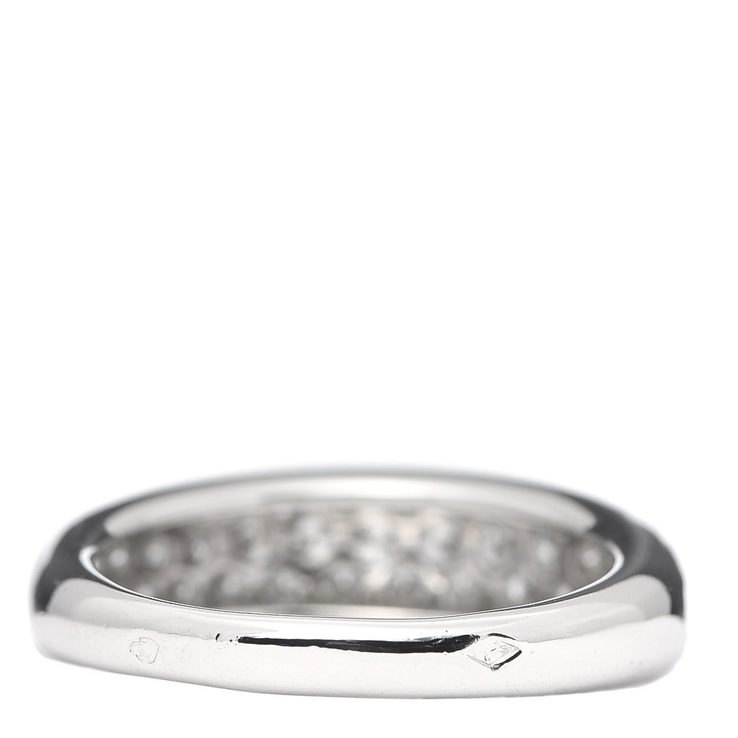 Platinum Diamond Half Pave Eternity Band Ring 57 8
