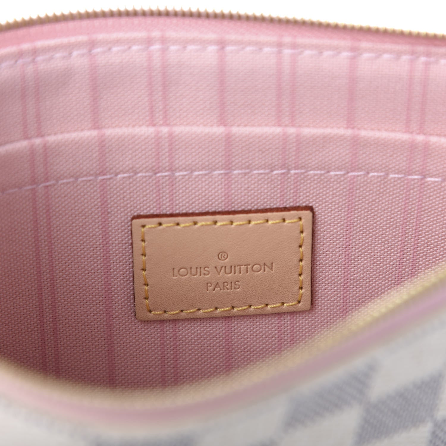 Louis Vuitton Damier Azur Neverfull MM GM Pochette Rose Ballerine 8 of 10