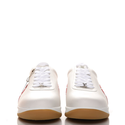 Louis Vuitton X SUPREME Calfskin Monogram Sneakers 6 White Red 2 of 10