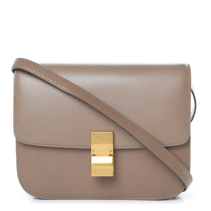 Celine Liege Calfskin Medium Classic Box Flap Bag Taupe 1 of 14