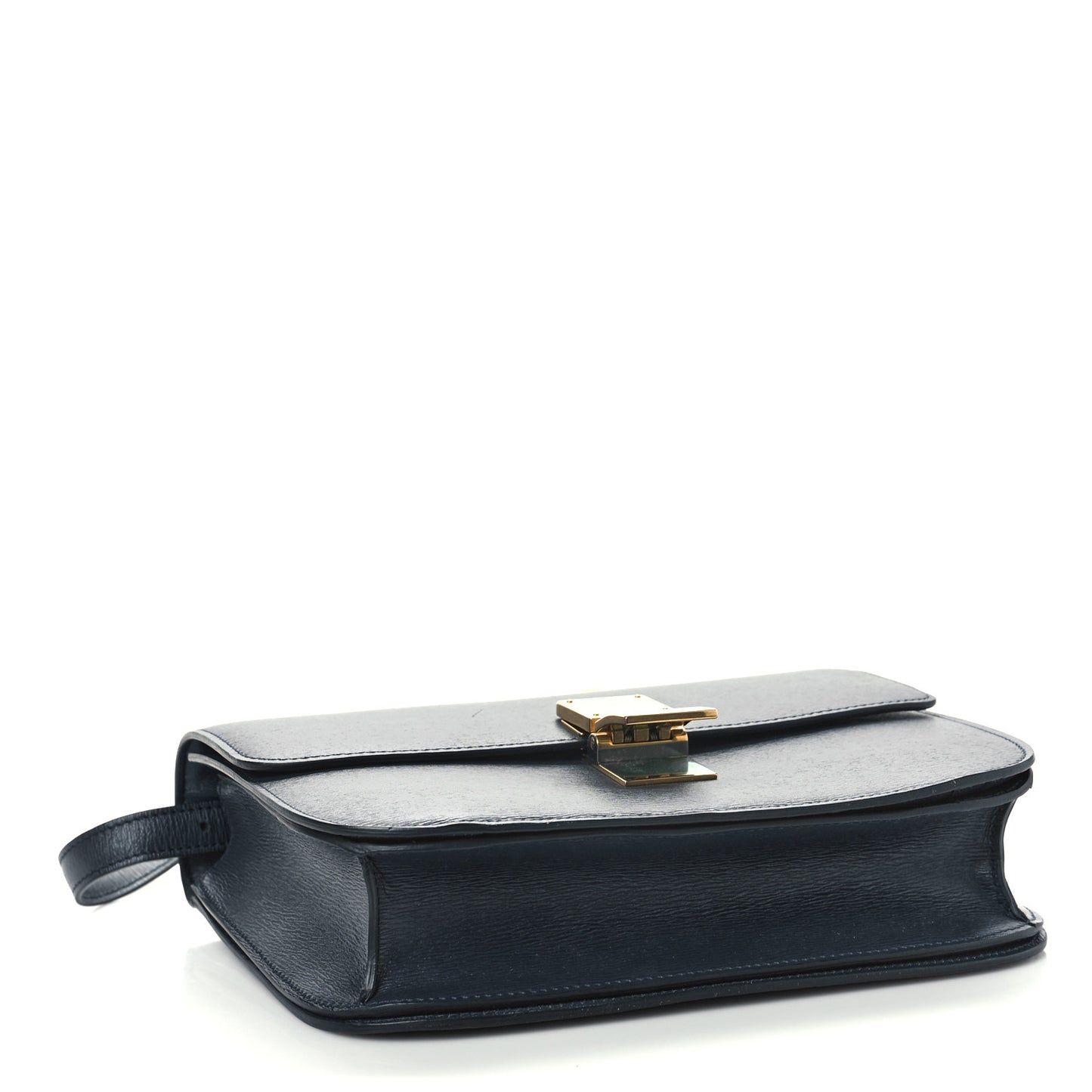 Liege Calfskin Medium Classic Box Flap Bag Dark Blue