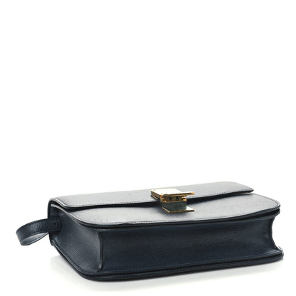 Celine Liege Calfskin Medium Classic Box Flap Bag Dark Blue 4 of 9
