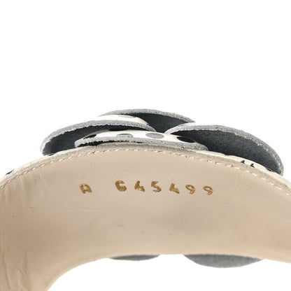 Chanel Calfskin Printed Camellia CC Slides 36 Ivory Black 9 of 10