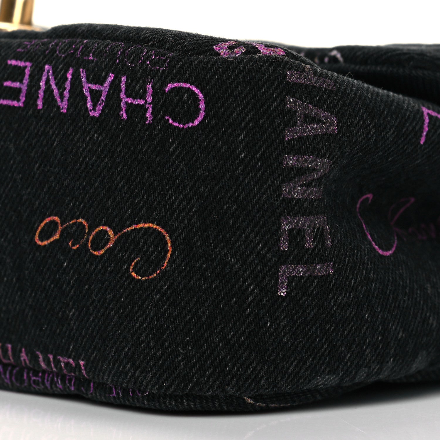 Chanel Denim Quilted Denim Mood Mini Rectangular Flap Black Multicolor 8 of 9
