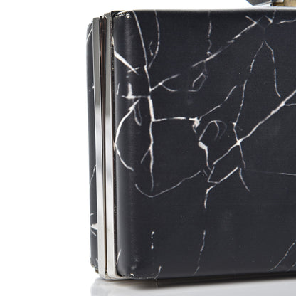 Balenciaga Smooth Calfskin Le Dix Minaudiere Marble Box Clutch Black 7 of 10