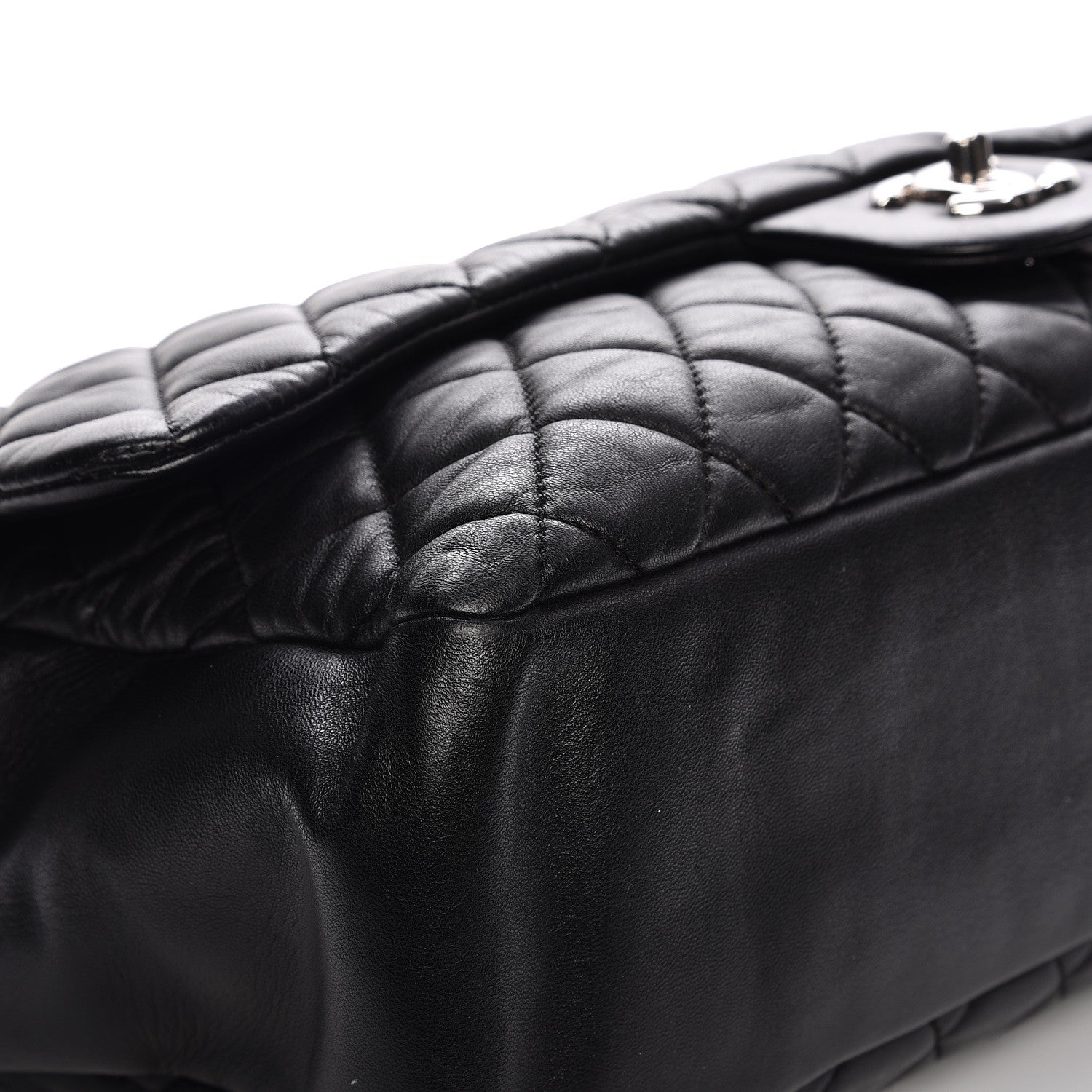 Chanel Calfskin Quilted XXL Travel Flap Bag Black 8 of 10