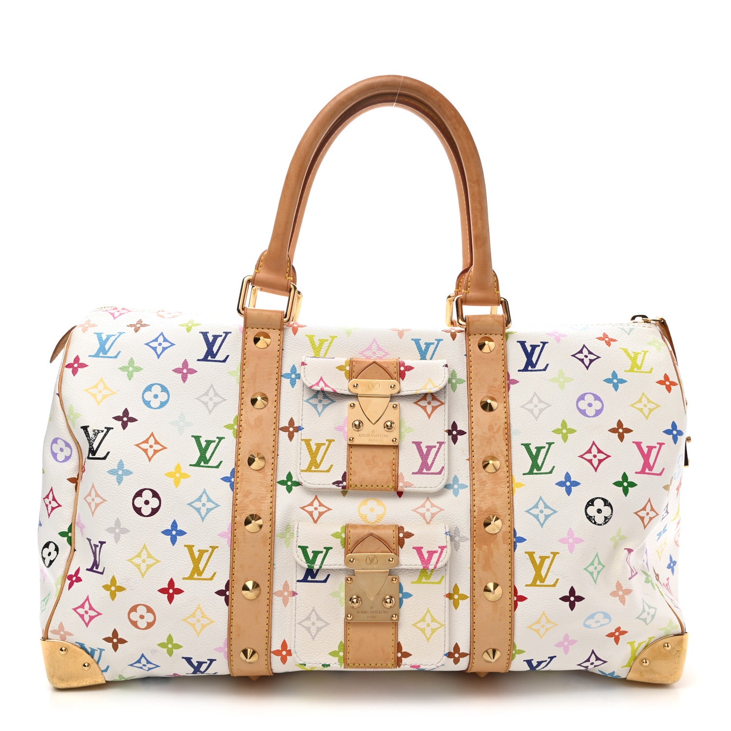 Louis Vuitton Monogram Multicolor Keepall 45 White 1 of 23