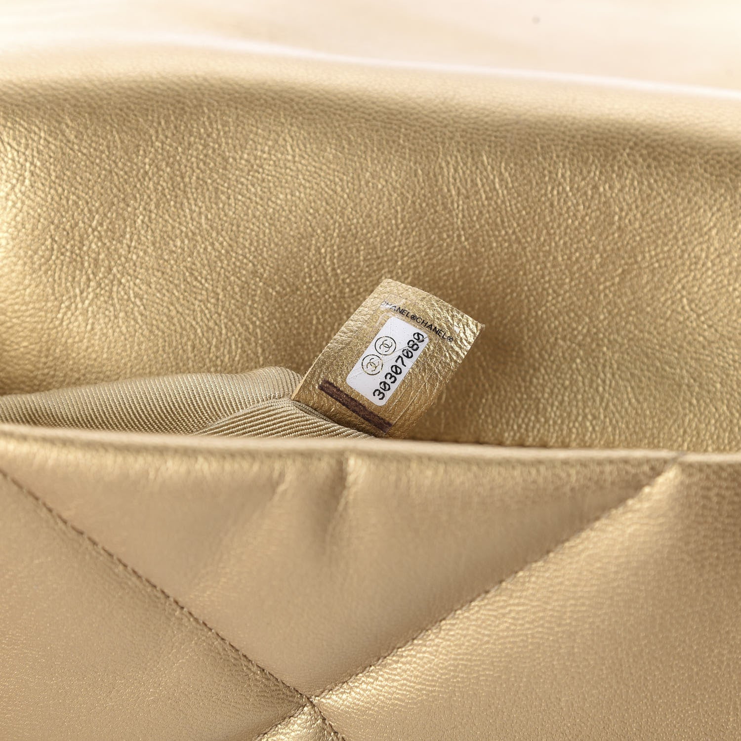 Chanel Goatskin Quilted Large 19 Flap Gold 8 of 11