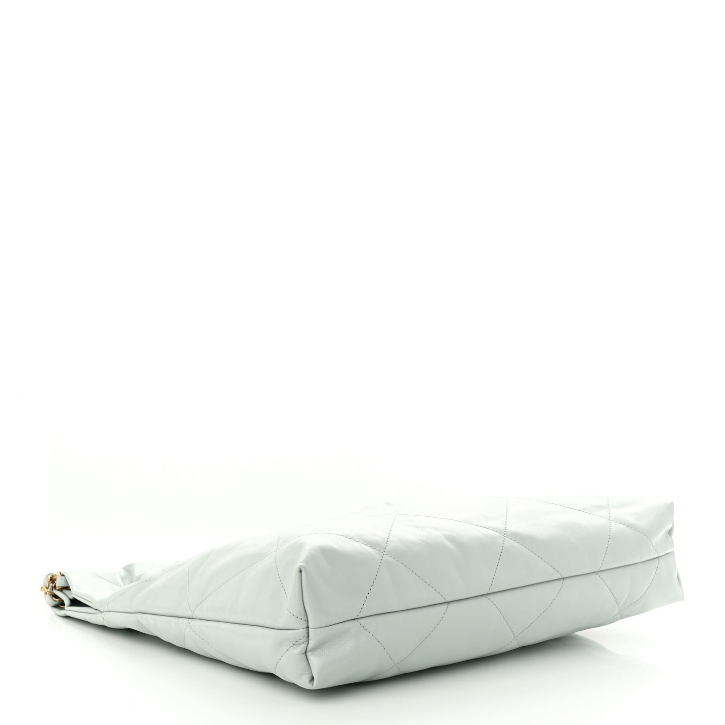 Shiny Calfskin Quilted Chanel 22 Light Blue
