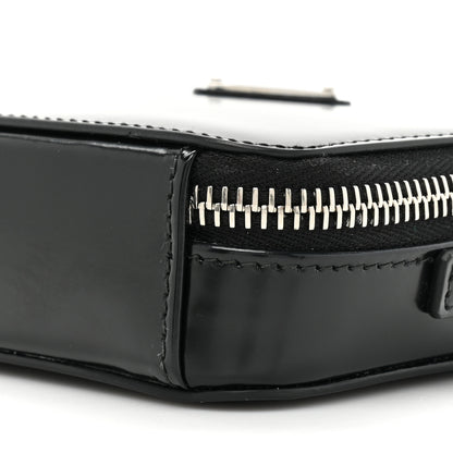 Prada Spazzolato Metal Triangle Logo Mini Pouch Shoulder Bag Black 7 of 8