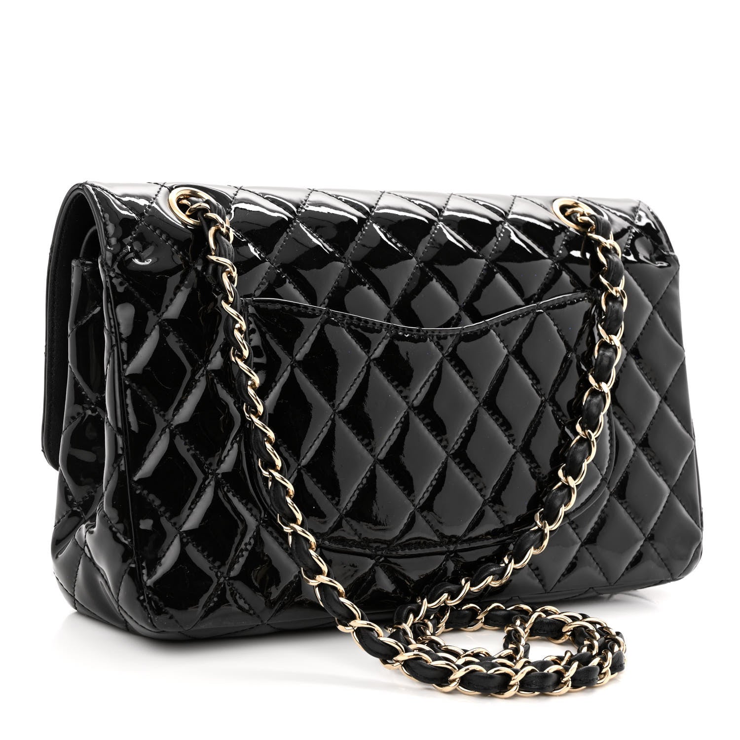 Chanel Patent Quilted Medium Double Flap Black 3 of 15