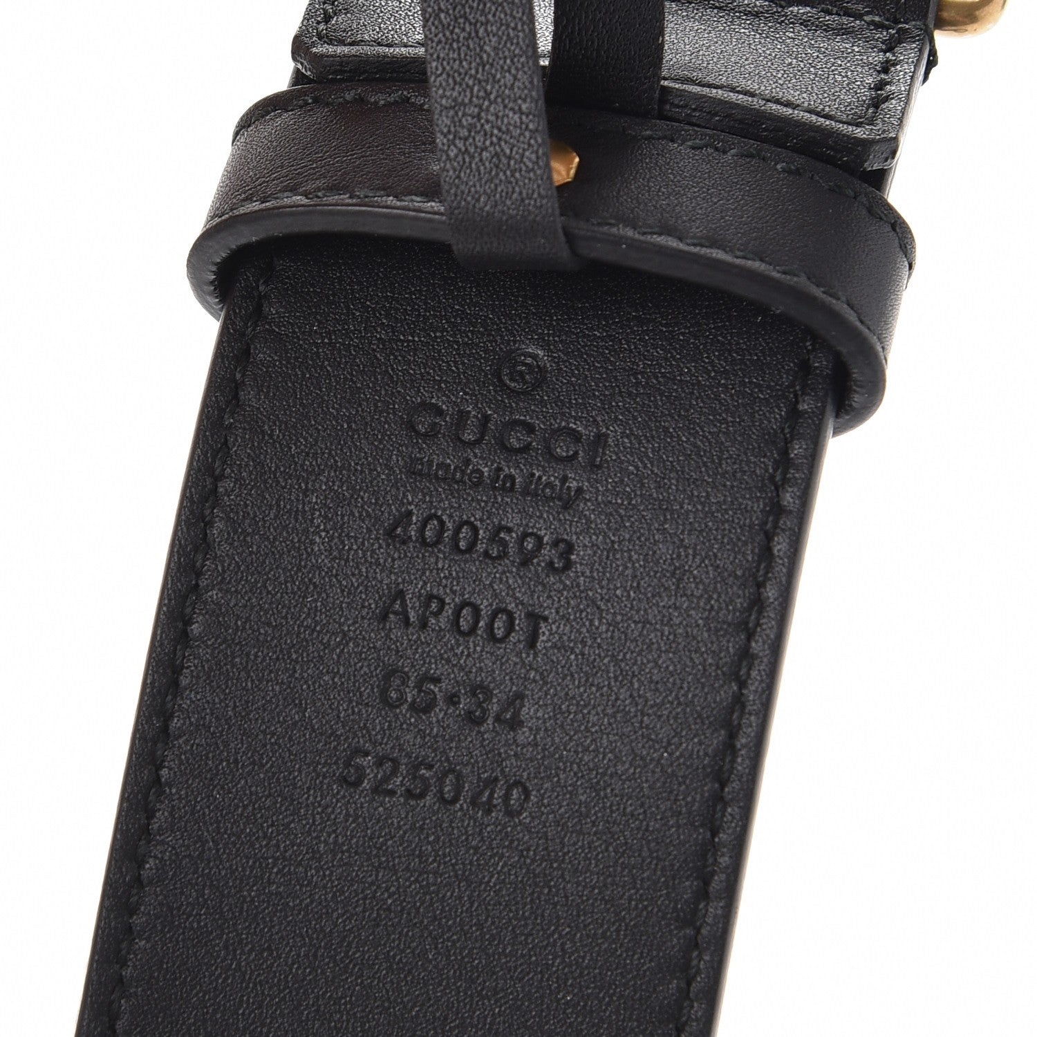 Gucci Calfskin Double G 40mm Belt 85 34 Black 5 of 6