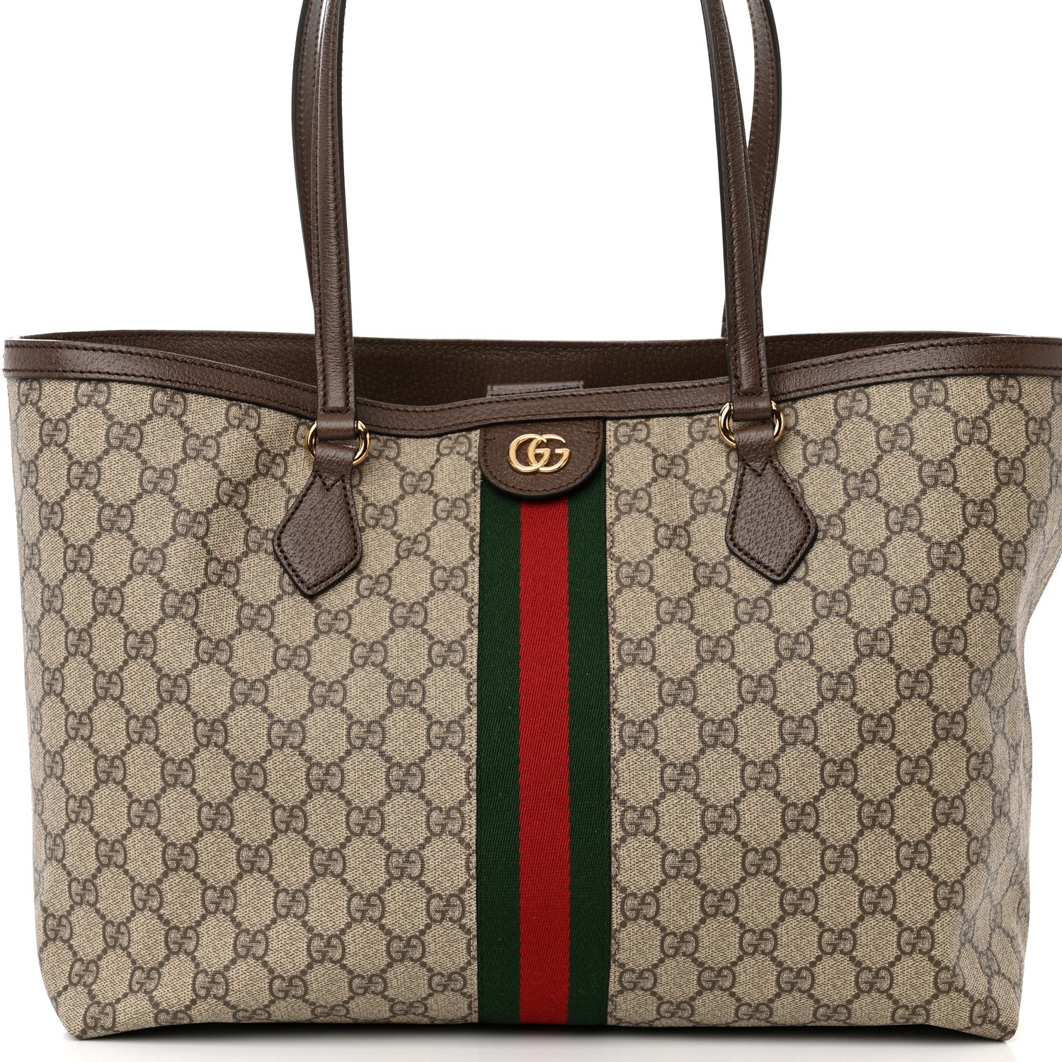 Gucci GG Supreme Monogram Medium Ophidia Shopping Tote Brown 8 of 11