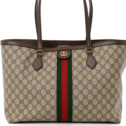 Gucci GG Supreme Monogram Medium Ophidia Shopping Tote Brown 8 of 11