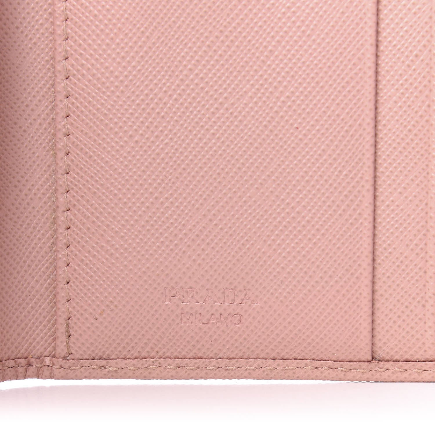 Prada Saffiano Metal Tri-Fold Wallet Orchidea 6 of 8
