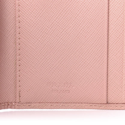 Prada Saffiano Metal Tri-Fold Wallet Orchidea 6 of 8