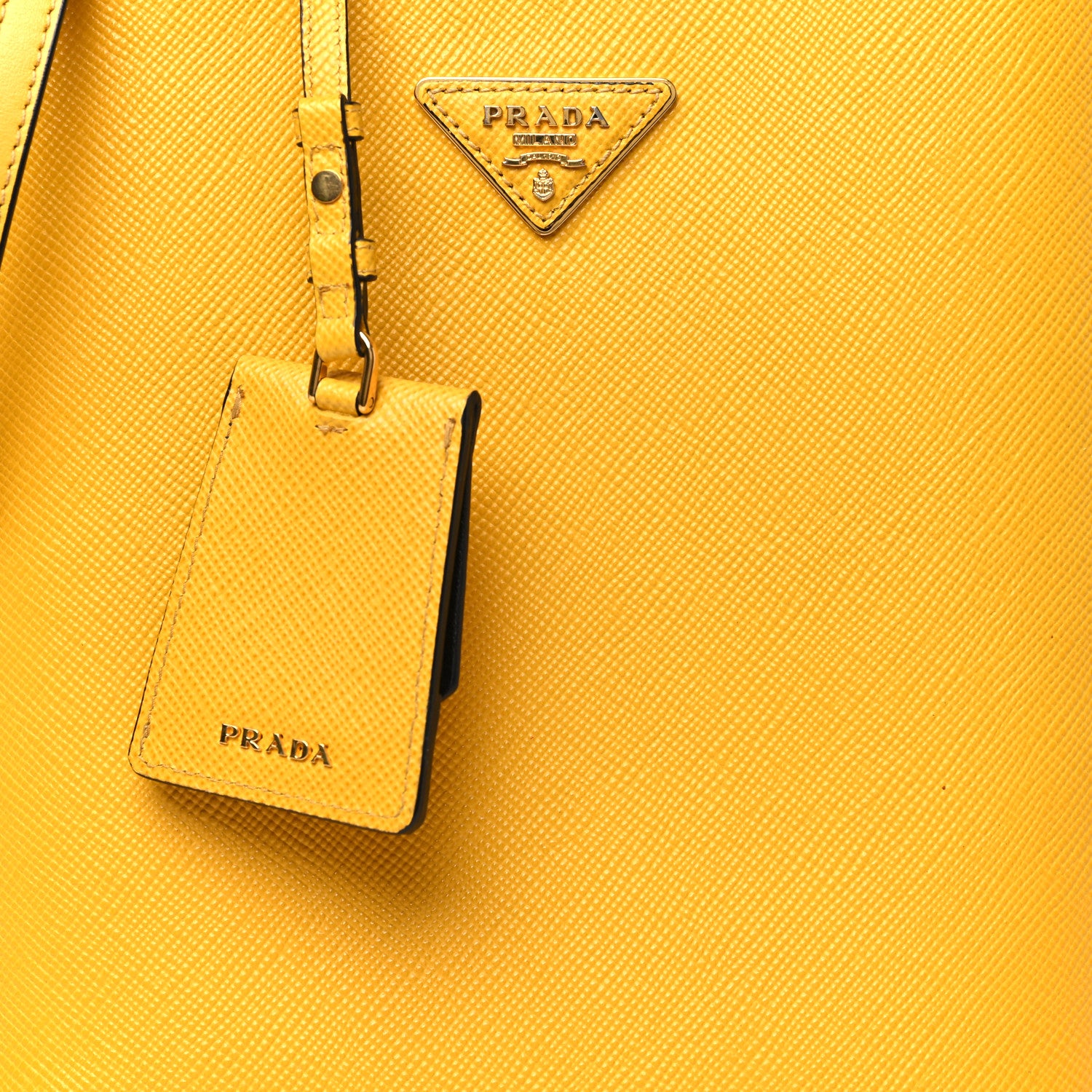 Prada Saffiano Cuir Calfskin Medium Panier Bucket Bag Soleil Black 7 of 10