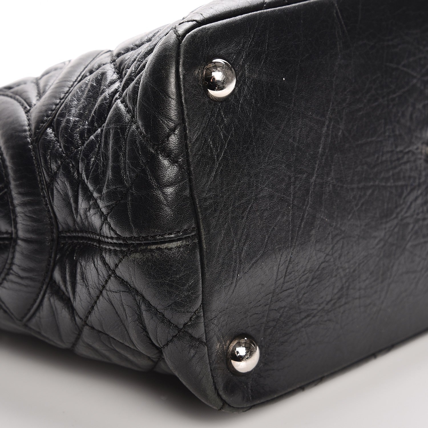 Chanel Aged Calfskin Quilted Large Cotton Club Tote Black 8 of 10