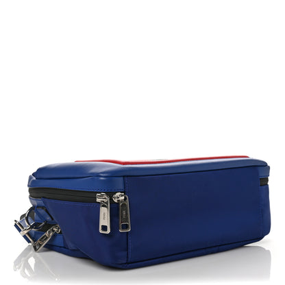 Fendi Nylon Vitello Century Vocabulary Camera Bag Blue Cobalto Blue Neon Sunflower 3 of 6