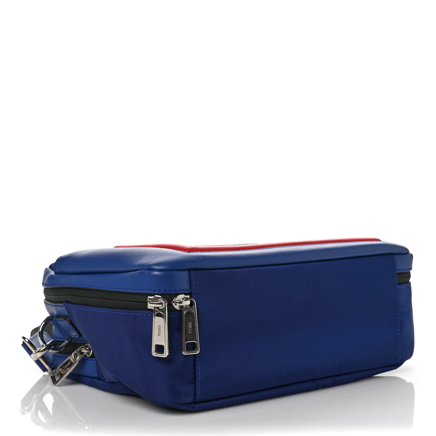 Fendi Nylon Vitello Century Vocabulary Camera Bag Blue Cobalto Blue Neon Sunflower 3 of 6
