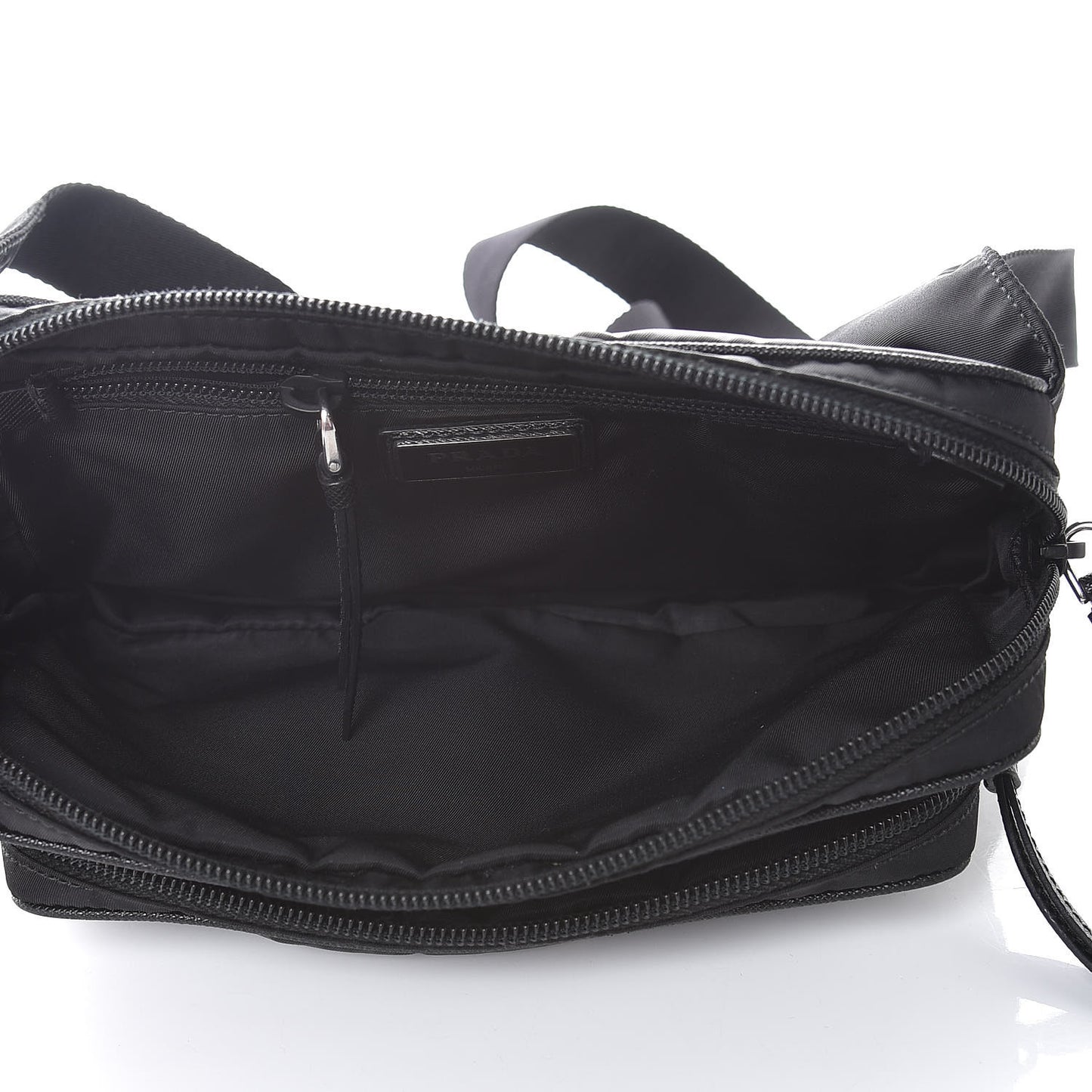 Tessuto Nylon Saffiano Belt Bag Black