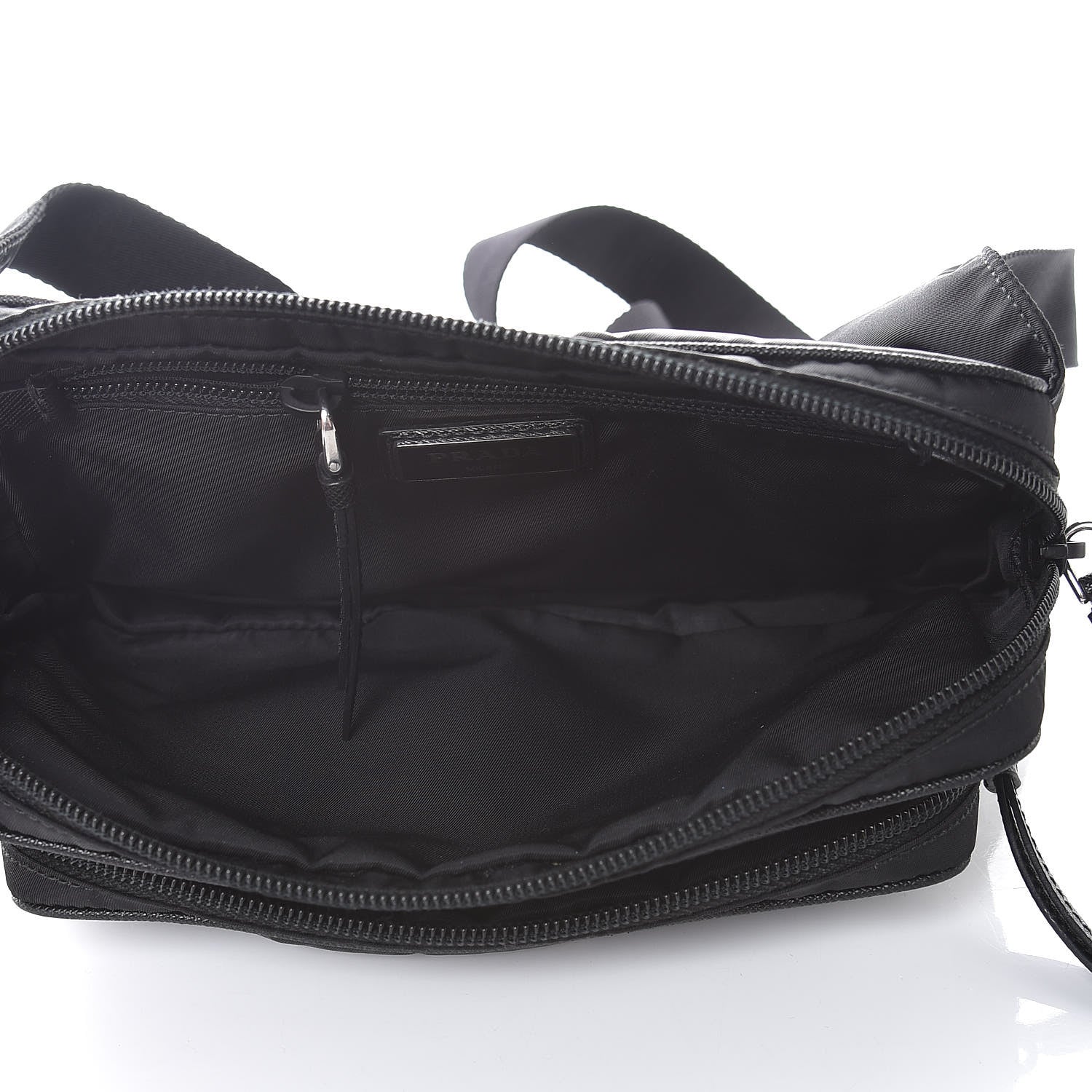 Prada Tessuto Nylon Saffiano Belt Bag Black 6 of 10