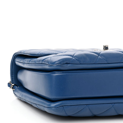 Chanel Lambskin Quilted Medium Trendy CC Flap Dual Handle Bag Blue 9 of 10