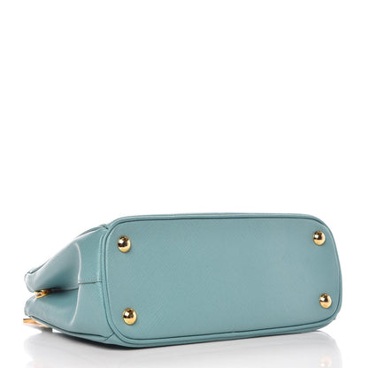 Prada Saffiano Lux Mini Galleria Double Zip Tote Anice 4 of 7