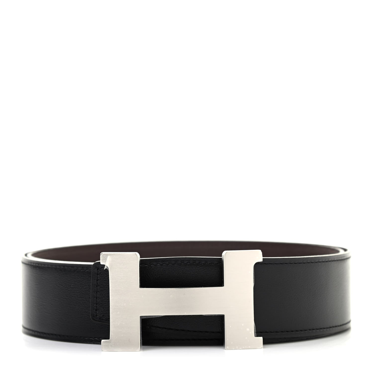 Hermes 135 Togo 38mm Constance H Belt 95 Black Chocolate 1 of 6
