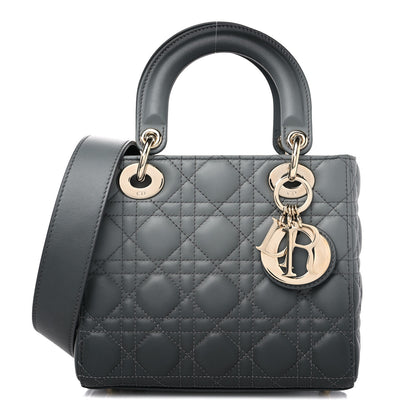 Christian Dior Lambskin Cannage Gradient Small My ABCDior Lady Dior Grey 1 of 11