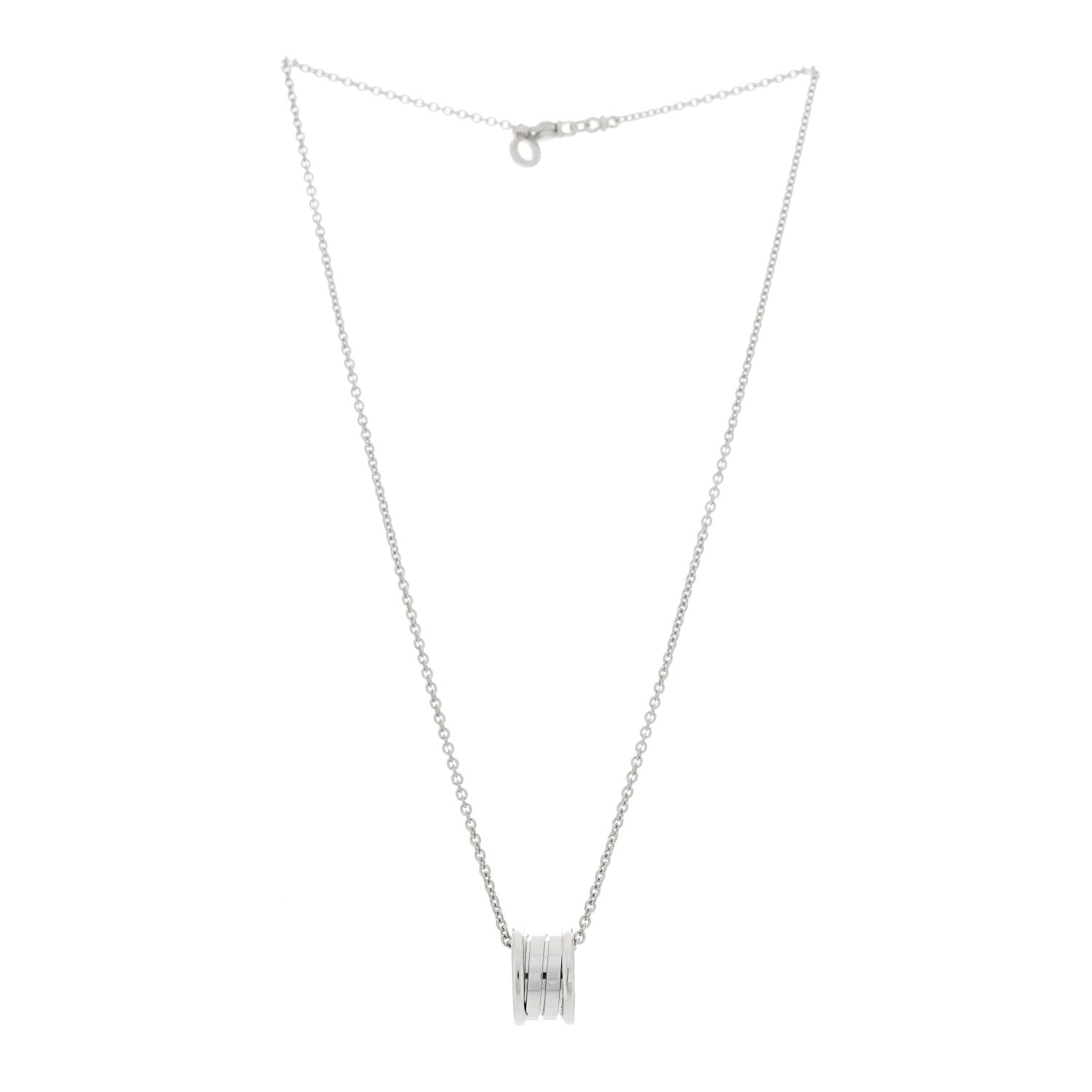 Bulgari 18K White Gold B.Zero1 Pendant Necklace 3 of 6