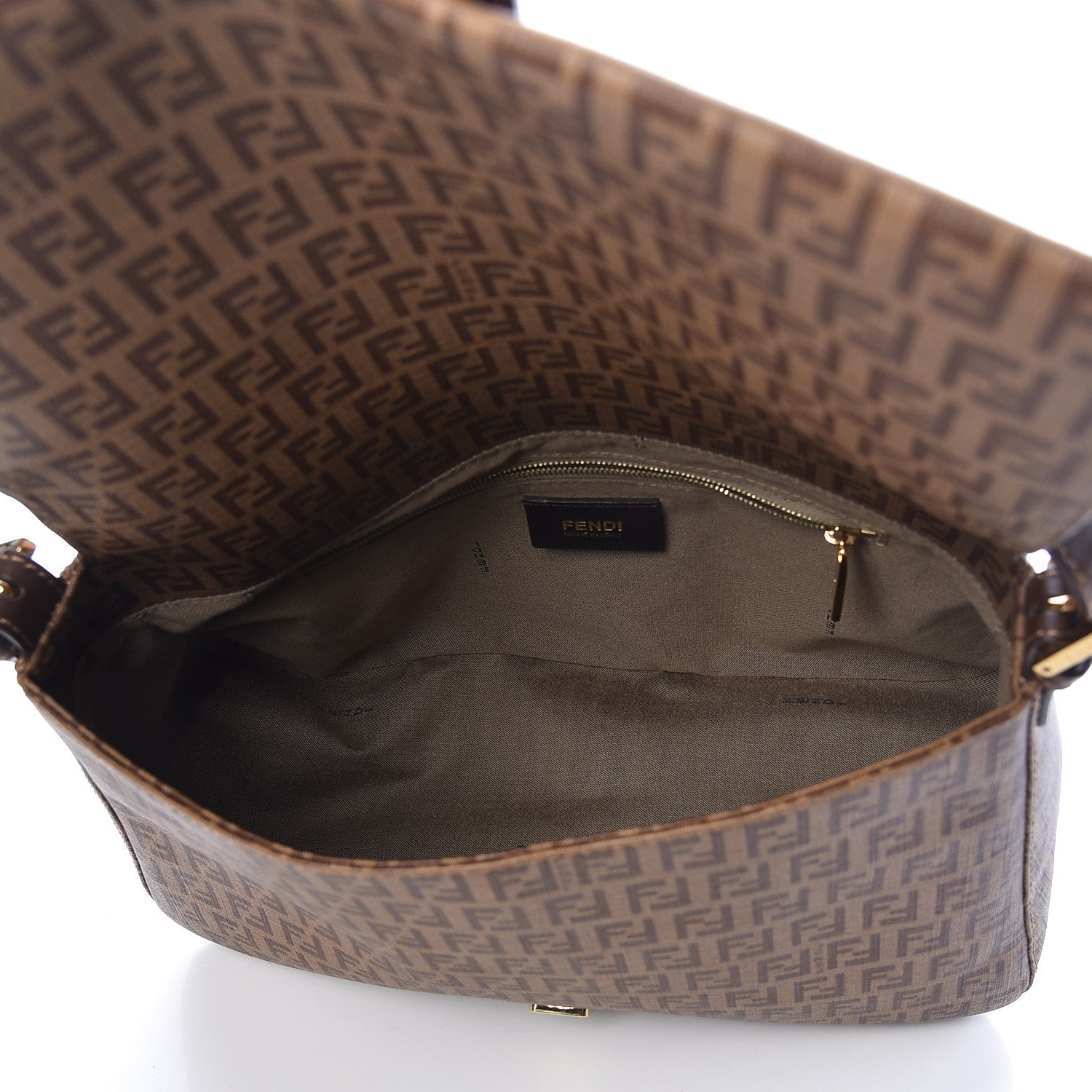 Fendi Zucchino Spalmati Vitello Mama Baguette Nocciola Castagna 5 of 11