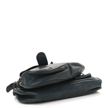 Christian Dior Calfskin Medium Gaucho Double Saddle Bag Dark Blue 4 of 13