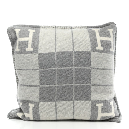 Hermes Wool Cashmere Avalon III Pillow PM Ecru Gris Clair 2 of 3