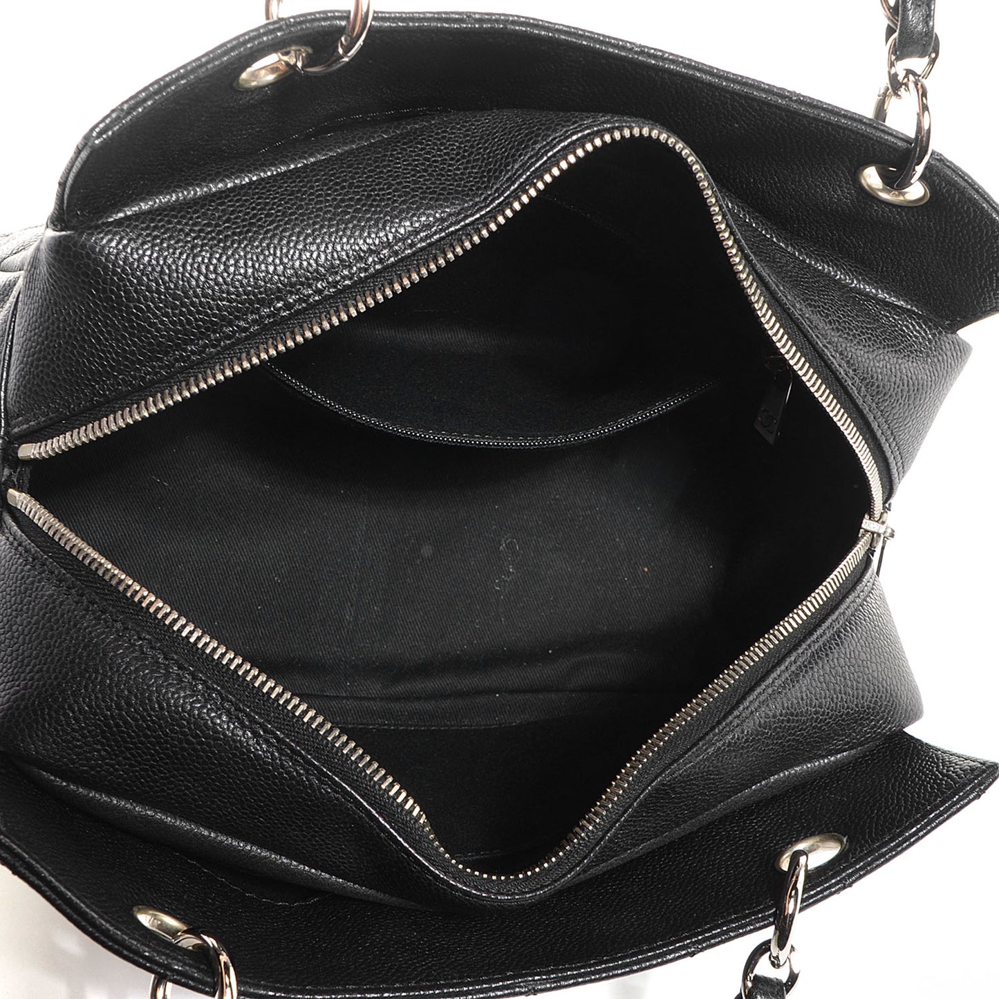 Caviar Quilted Petit Timeless Tote PTT Black
