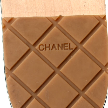 Chanel Wood Mesh CC Mules 37 Black 7 of 8