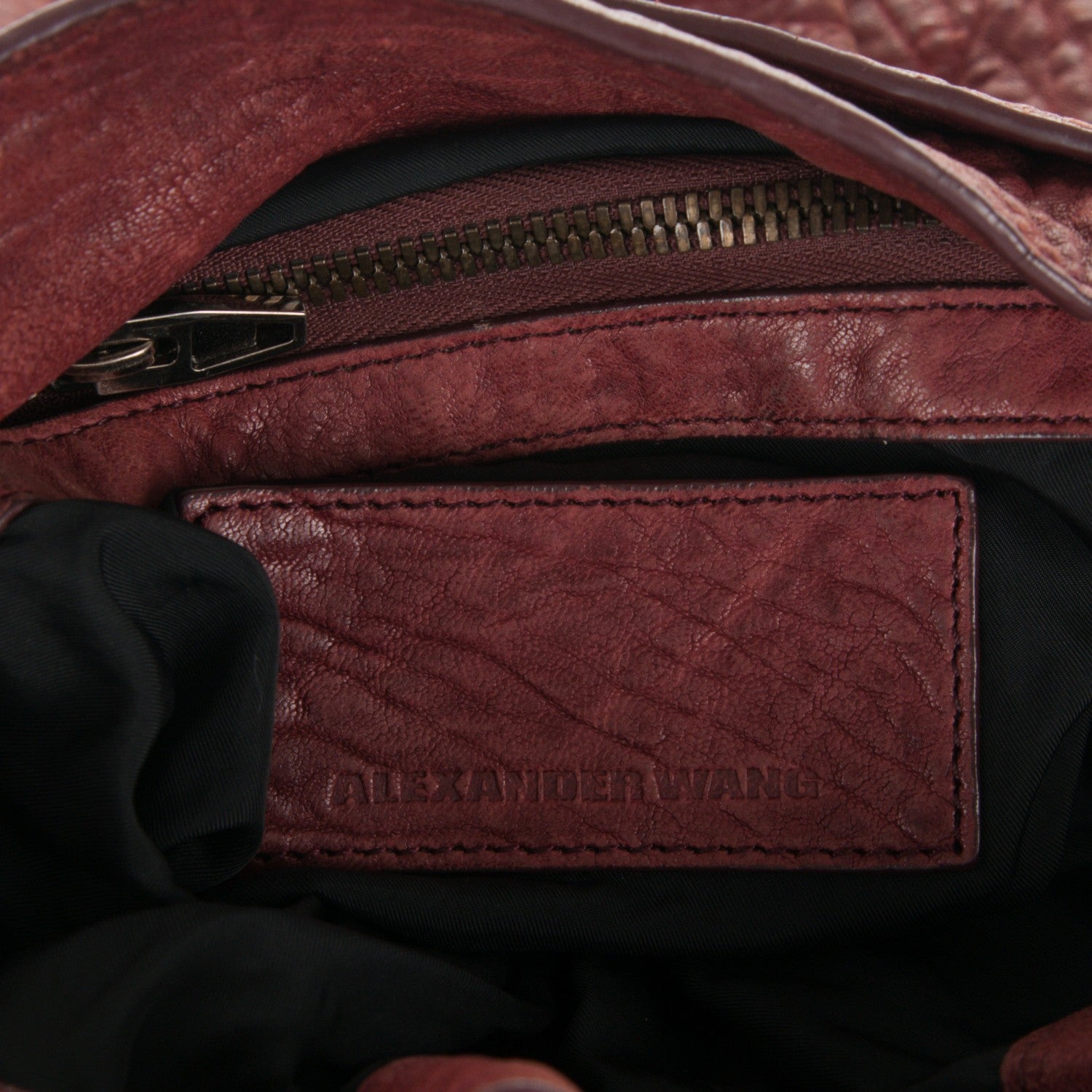 Alexander Wang Pebbled Lambskin Diego Bucket Brick Silver Hardware 6 of 6