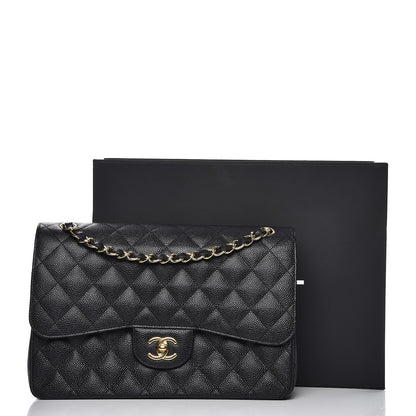 Chanel Caviar Quilted Jumbo Double Flap Black 8 of 8