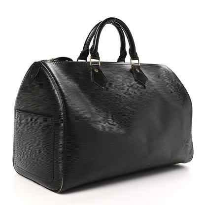 Louis Vuitton Epi Speedy 35 Black 3 of 12