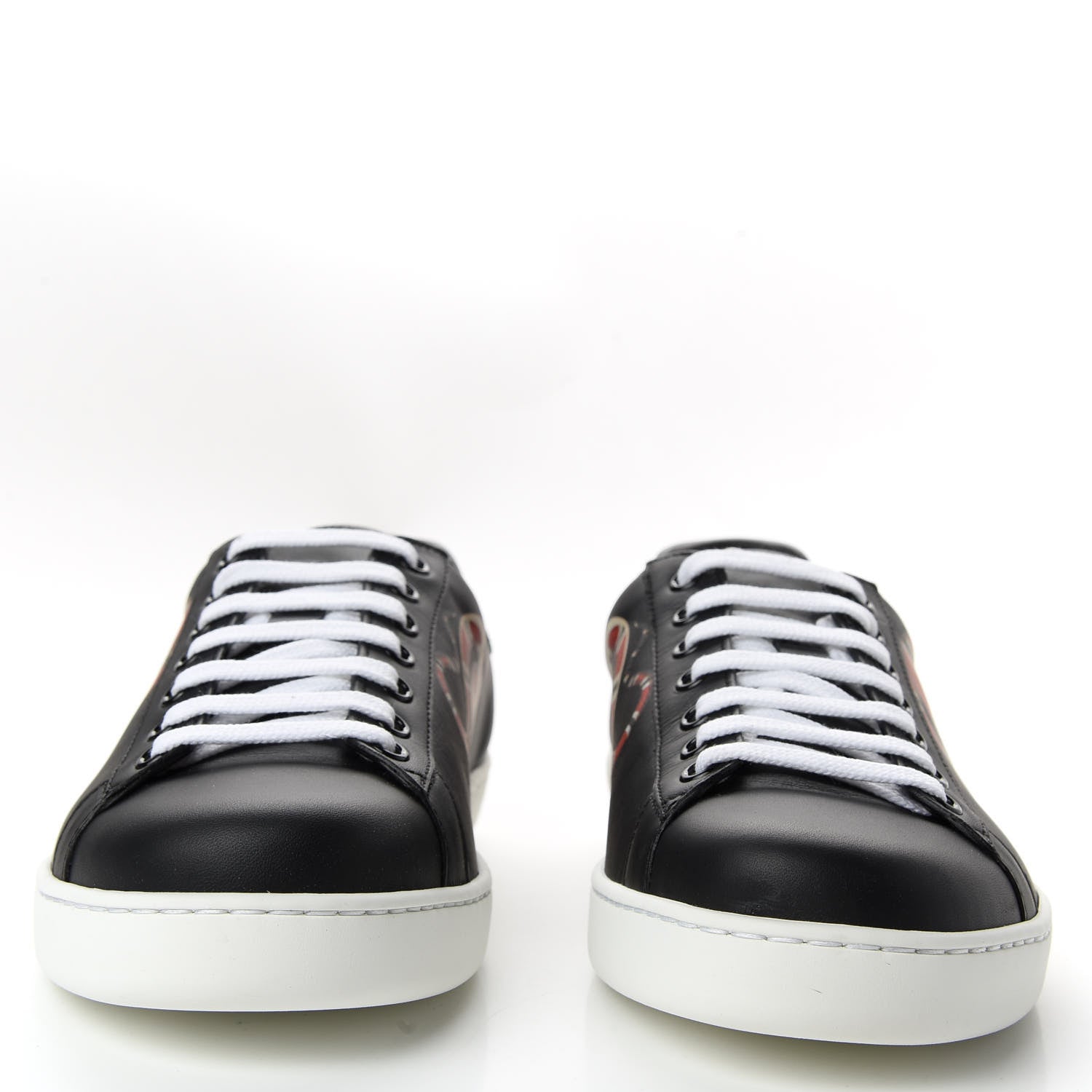 Gucci Calfskin Kingsnake Mens Ace Sneakers 8.5 Black Multicolor 2 of 11