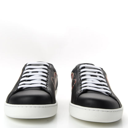 Gucci Calfskin Kingsnake Mens Ace Sneakers 8.5 Black Multicolor 2 of 11