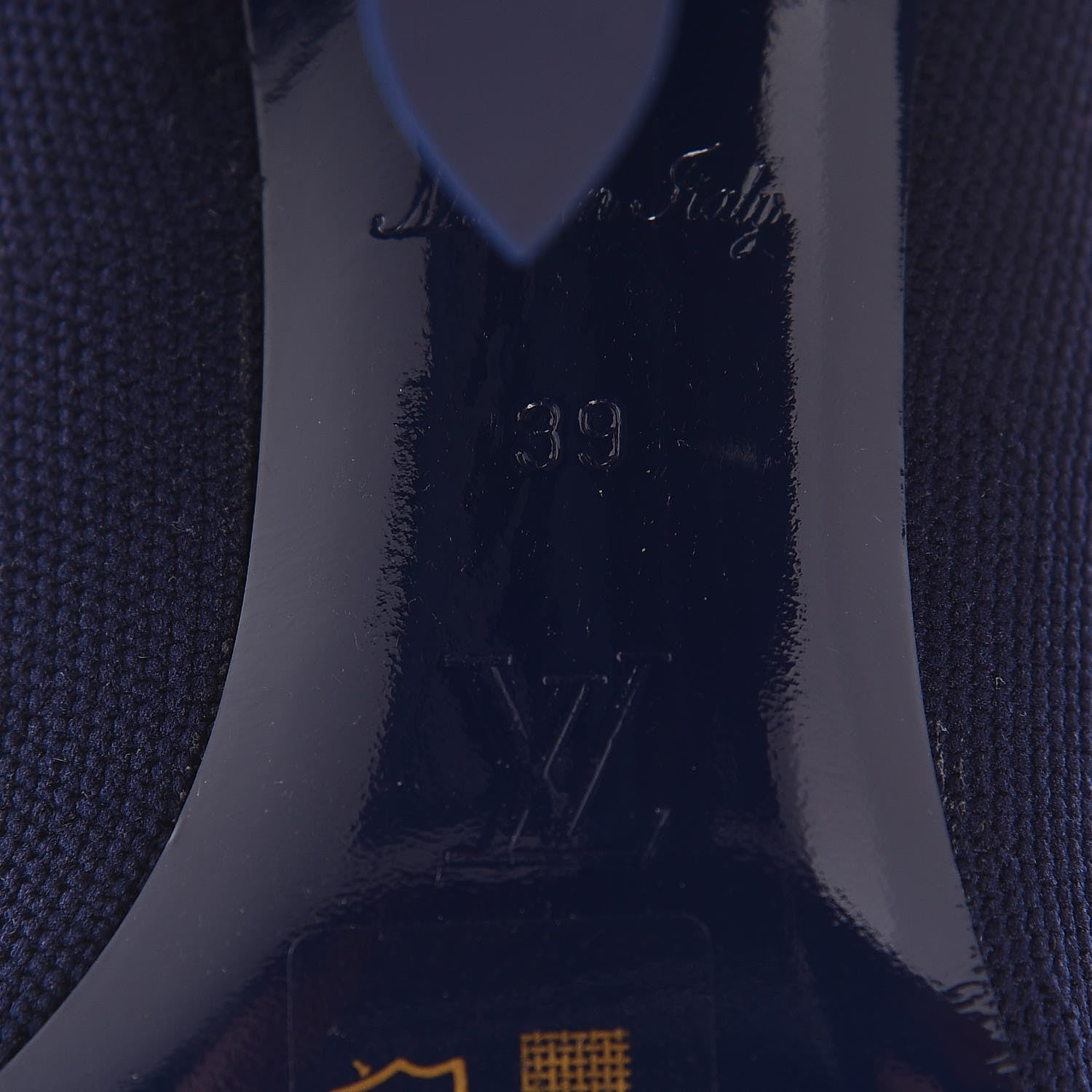 Louis Vuitton Stretch Fabric LV Black Heart Sock Ankle Boots 39 Marine 7 of 9