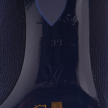 Louis Vuitton Stretch Fabric LV Black Heart Sock Ankle Boots 39 Marine 7 of 9