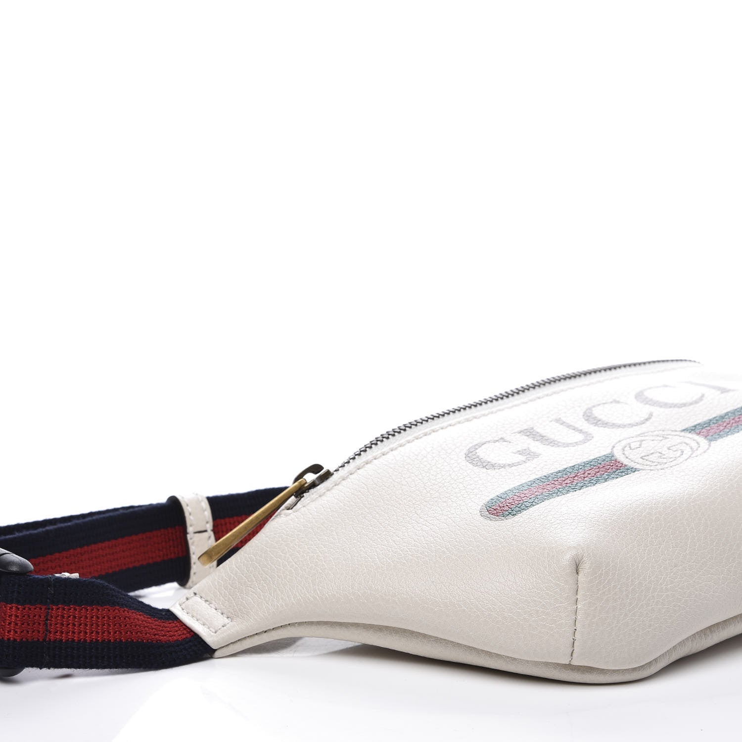 Gucci Grained Calfskin Small Logo Belt Bag White 5 of 10