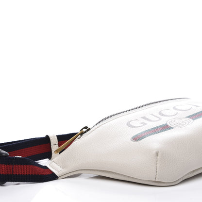 Gucci Grained Calfskin Small Logo Belt Bag White 5 of 10