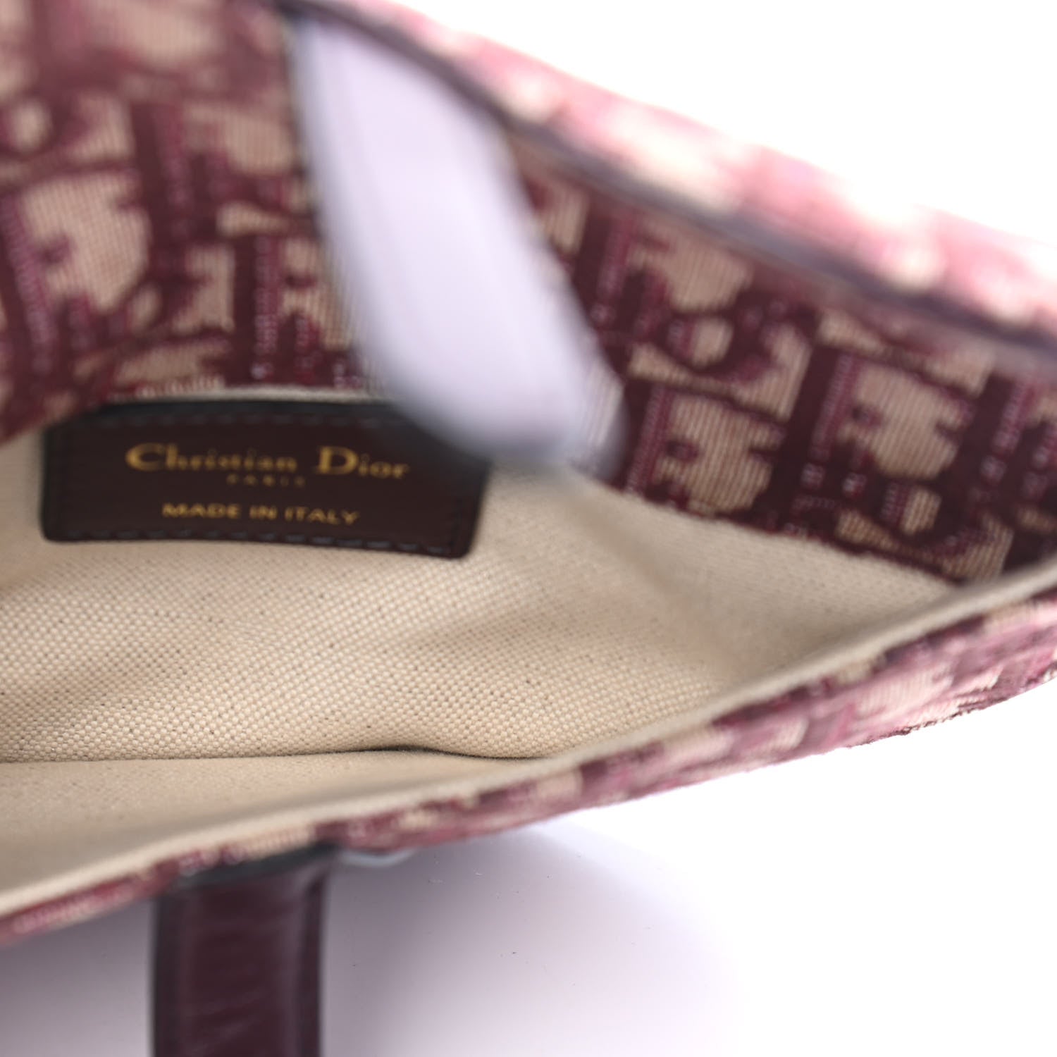 Christian Dior Oblique Saddle Belt Bag Bordeaux 5 of 9
